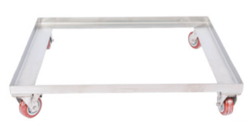 Опорное основание для складного кубического контейнера, включая 4 бесшумных универсальных колеса с функцией блокировки, SUS304 