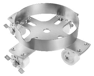 Опорное основание для пластмассовой бочки для хранения жидкостей, включая 4 бесшумных универсальных колеса с функцией блокировки, SUS304 